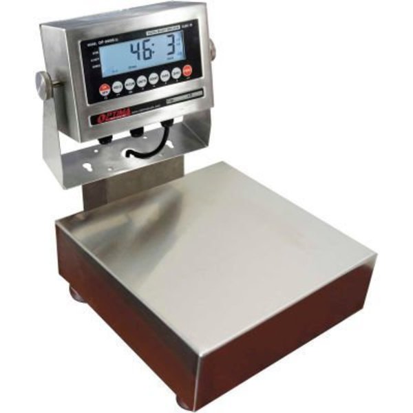 Optima Scale Mfg. Optima 915 Series NTEP Stainless Steel Bench Digital Scale w/ LED Display 100lb x 0.02lb 12in x 12in OP-915SS-1212-100LED